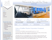 Tablet Screenshot of cadillacwindow.com